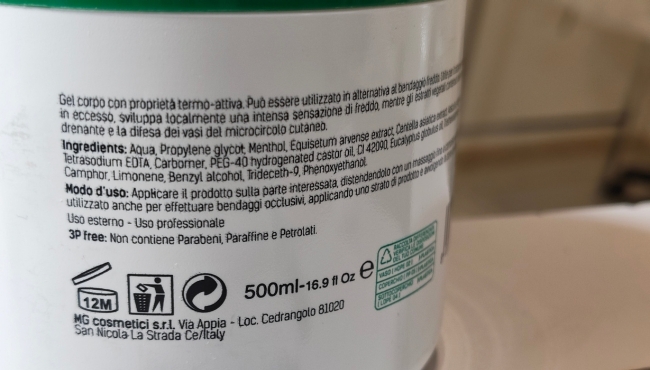 Bionell | Gel Rassodante Freddo da 500ml